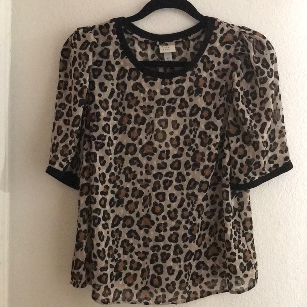 a new day | sheer leopard blouse